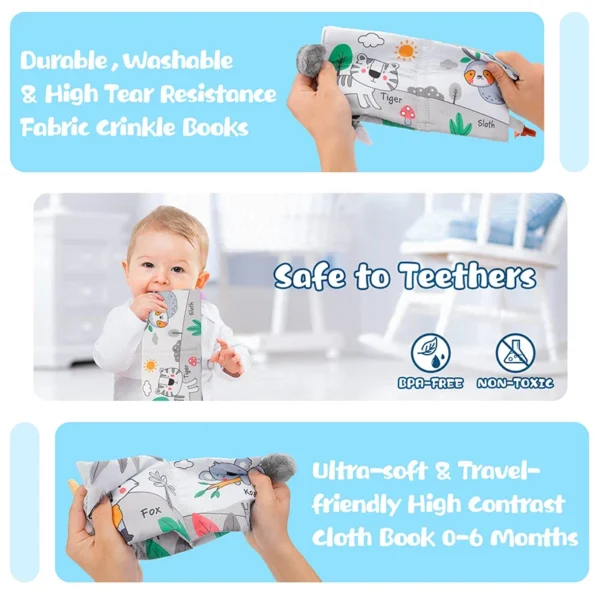 Soft Cloth Baby Books sensory 5
